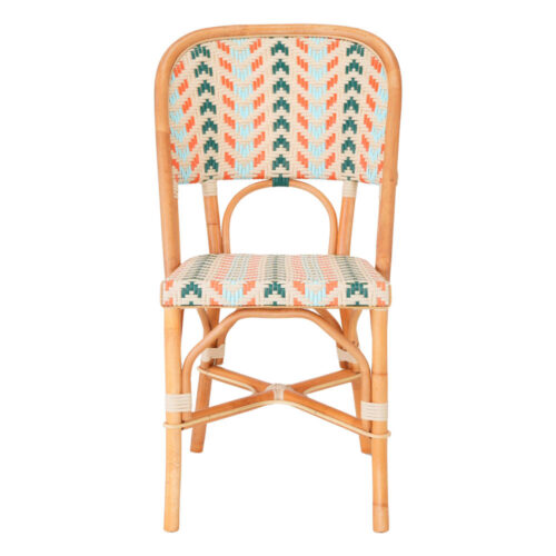 Silla de ratán sintético Matignon, de estilo Bistro. Structure en rotin naturel. Assise en fibre de rotin synthétique. No apta para exterior. frontal