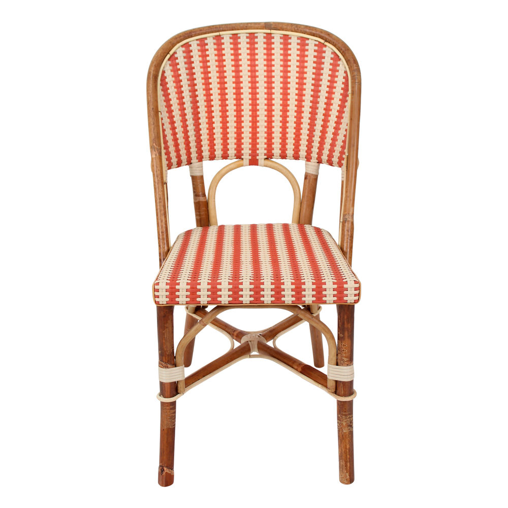 Silla de ratán Avignon, de estilo Bistro. Structure en rotin naturel. Asiento y respaldo en médula de ratán sintético. frontal