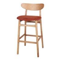 TABOURET HAUT EN BOIS BOLAND, style nordique | Trouvez-la chez MisterWils. Plus de 4000m² d'exposition. 5