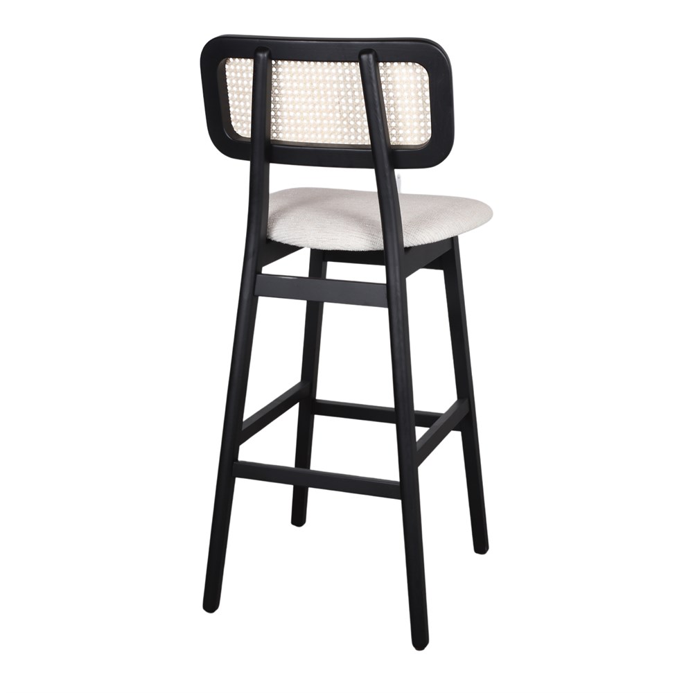 TABURETE TAPIZADO BLAKEMY estilo Bistró sahara trasera