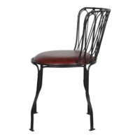 CHAISE EN MÉTAL ET EN CUIR VILETTE, style vintage | Trouvez-la chez MisterWils. Plus de 4000m² d'exposition. 3