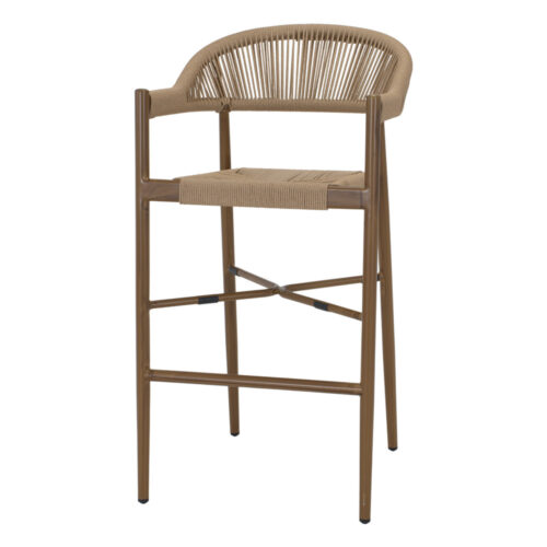 TABOURET HAUT EN MÉTAL ET EN CORDE MAVRAN