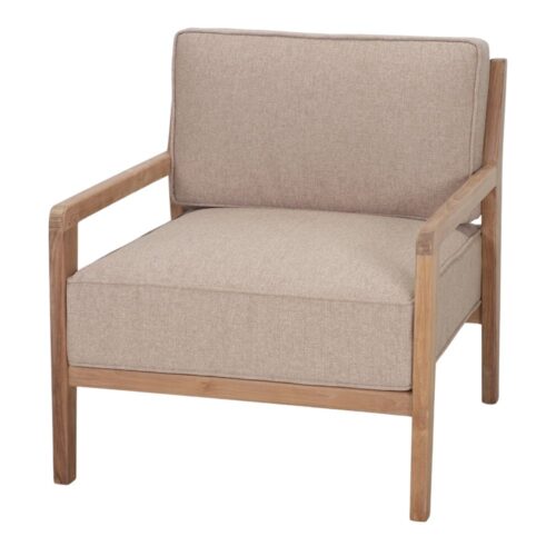 SILLÓN DE MADERA CON COJINES SWAM estilo Nórdico. 1