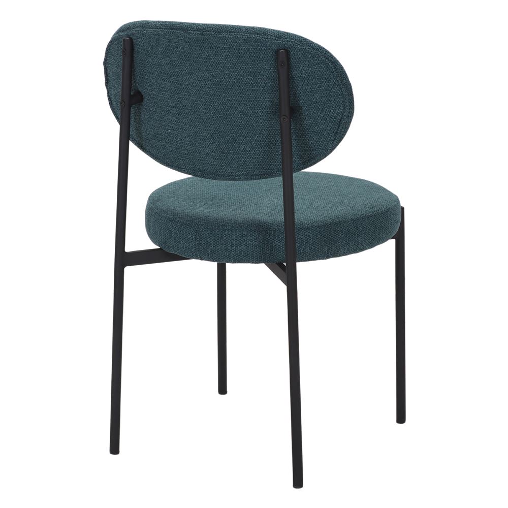 silla cavaleto azul petroleo vista espalda