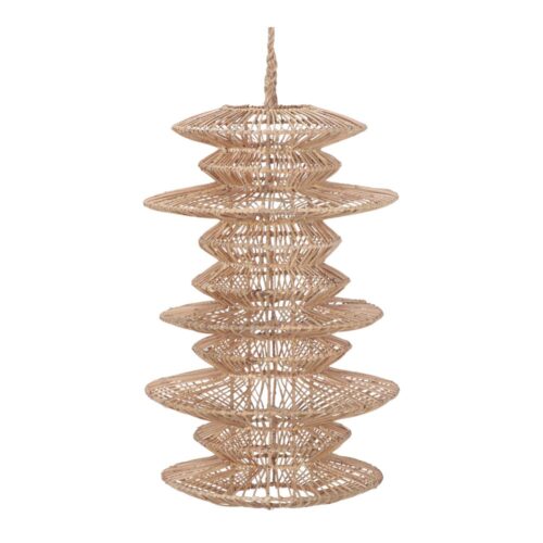 PANTALLA LÁMPARA DE RATÁN FLOWER estilo Mediterráneo