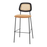 TABOURET HAUT TAPISSÉ MURRAY, de style Mid Century | Trouvez-la chez MisterWils. Plus de 4000m² d'exposition. 1