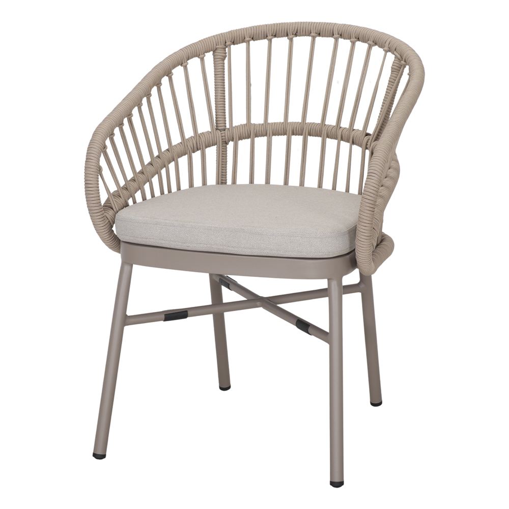 SILLA DE CUERDA Y METAL HORIZON estilo Mediterráneo. 1