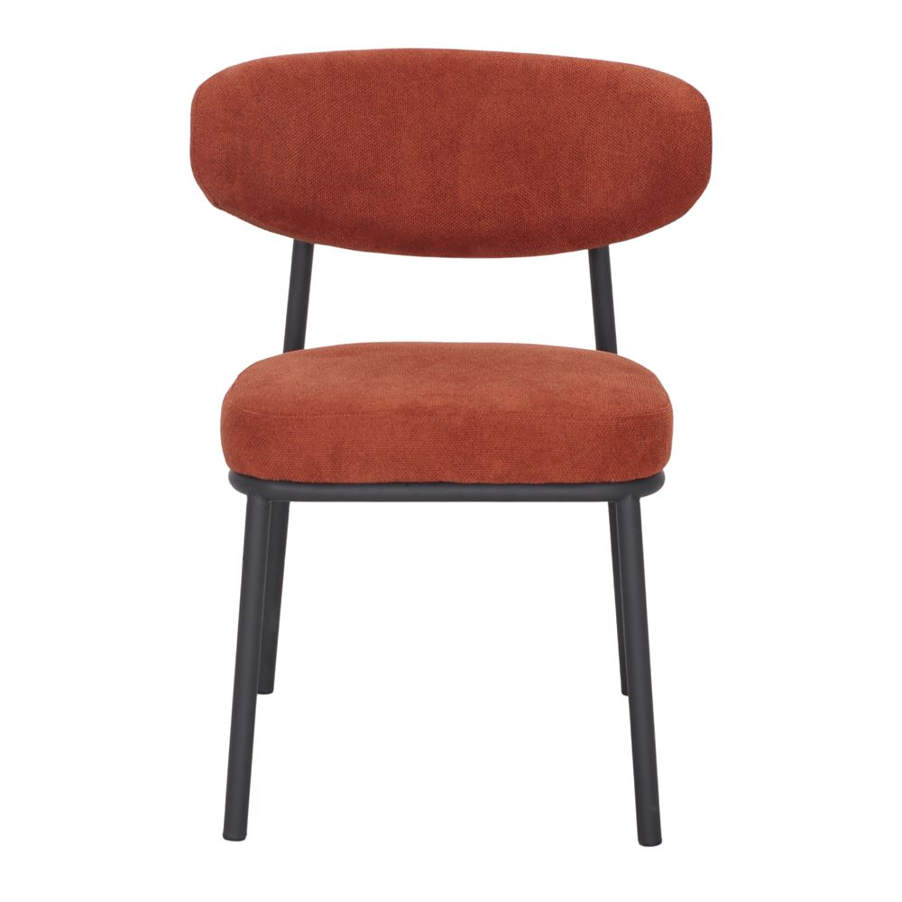 SILLA TAPIZADA REDDING estilo Contemporáneo. Teja 2