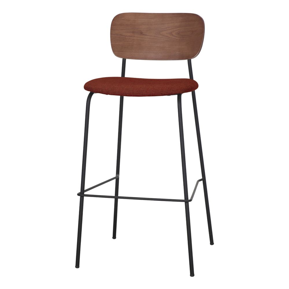 misterwils-taburete-alto-tapizado-sherpa-terracota-01 TABURETE ALTO TAPIZADO SHERPA estilo Mid Century 1