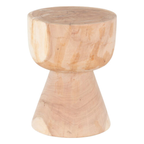 Mesa auxiliar Kanan, estilo Rústico. Fabricada en madera tropical de suar. Producto fabricado de manera artesanal. Produit non adapté à une utilisation en extérieur. frontal