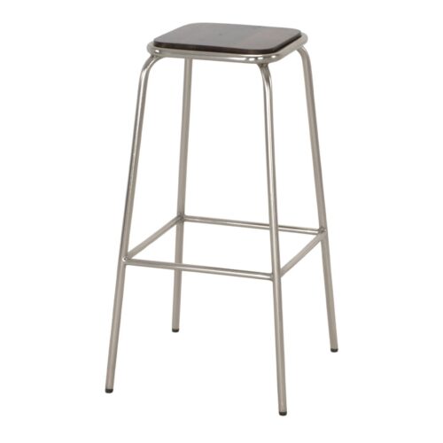 TABOURET HAUT EN MÉTAL ET BOIS SKALA